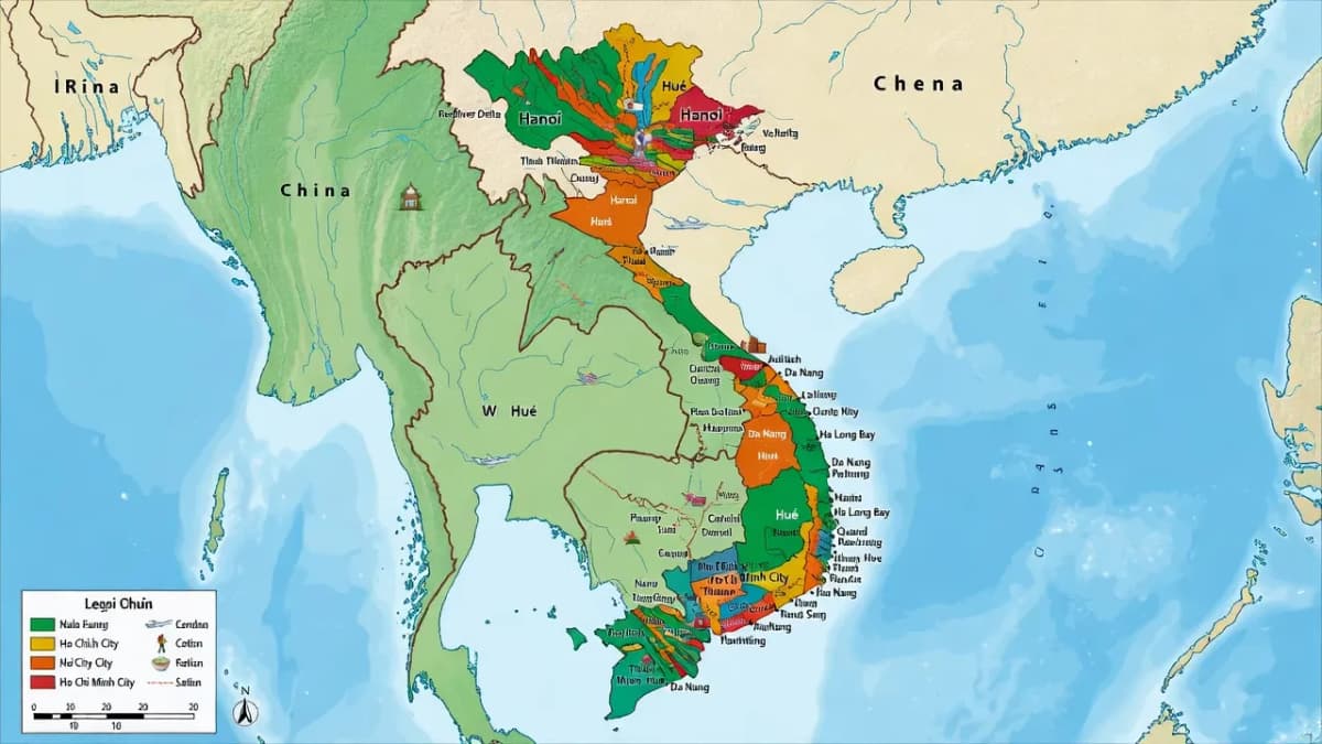 Bản đồ việt nam 63 tỉnh thành