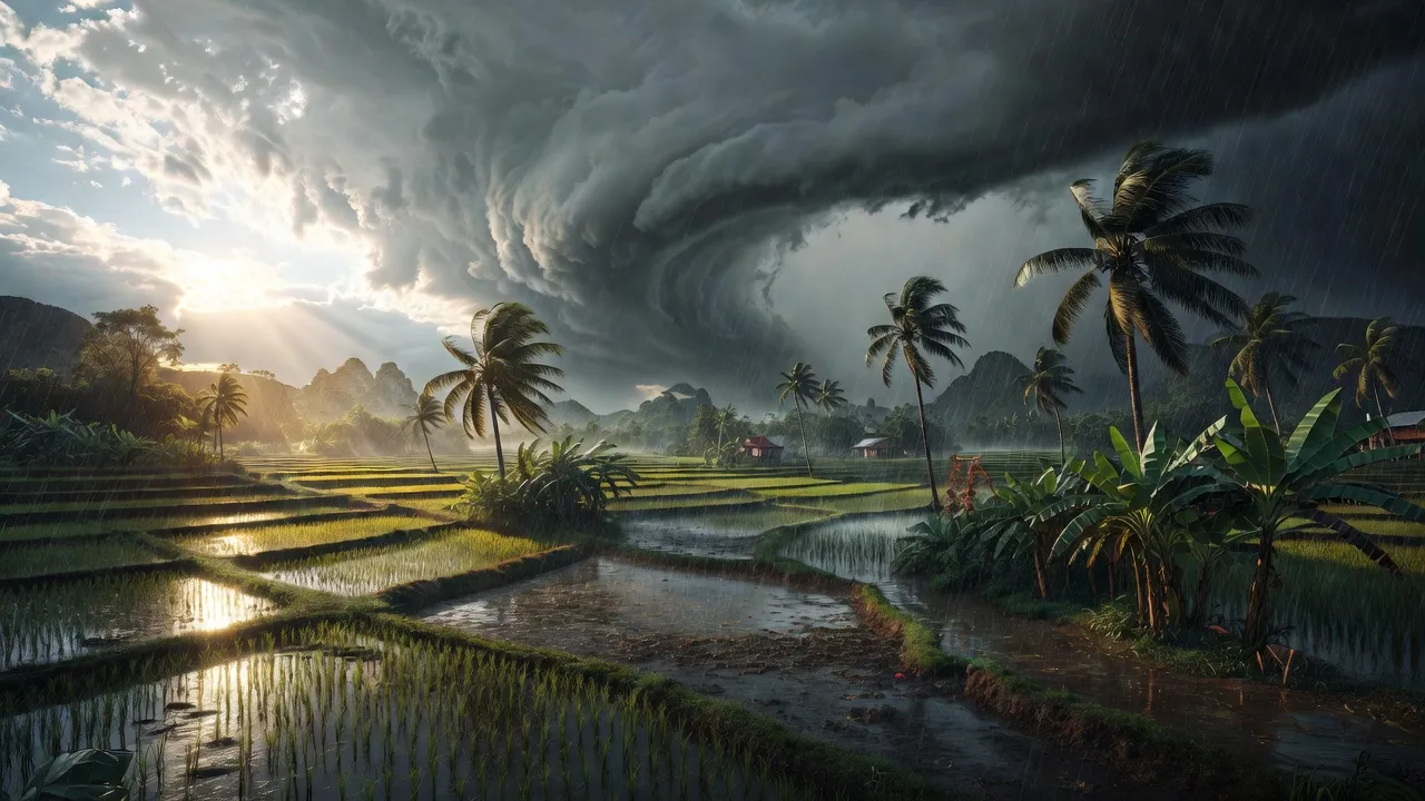 Dự báo thời tiết ngày 4/7 tại Việt Nam với mưa rào, trời âm u, cảnh sắc nhiệt đới.