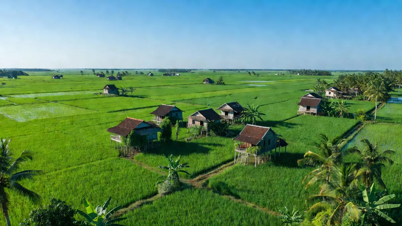 Phường Long Châu, thị xã Tân Châu, An Giang, cảnh quan xanh với khí hậu nhiệt đới gió mùa.
