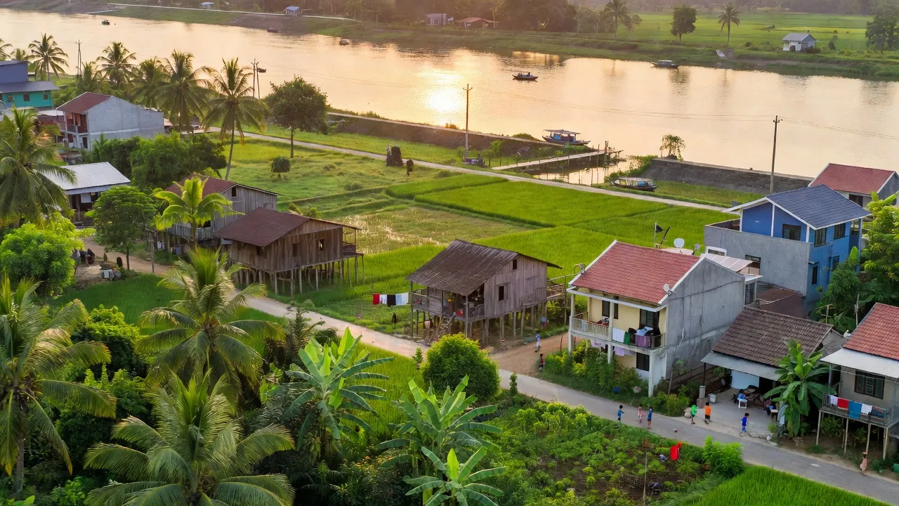 Cảnh đẹp Xã Phú Vĩnh, Tân Châu, An Giang với cảnh quan xanh mát và sự phát triển địa phương.