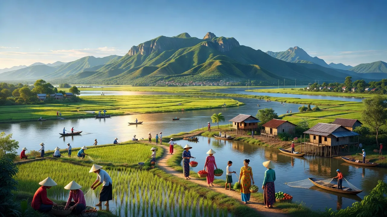 Thị xã Tịnh Biên, An Giang với cảnh đẹp thiên nhiên và không gian sống tươi đẹp, biên giới Việt Nam-Campuchia.