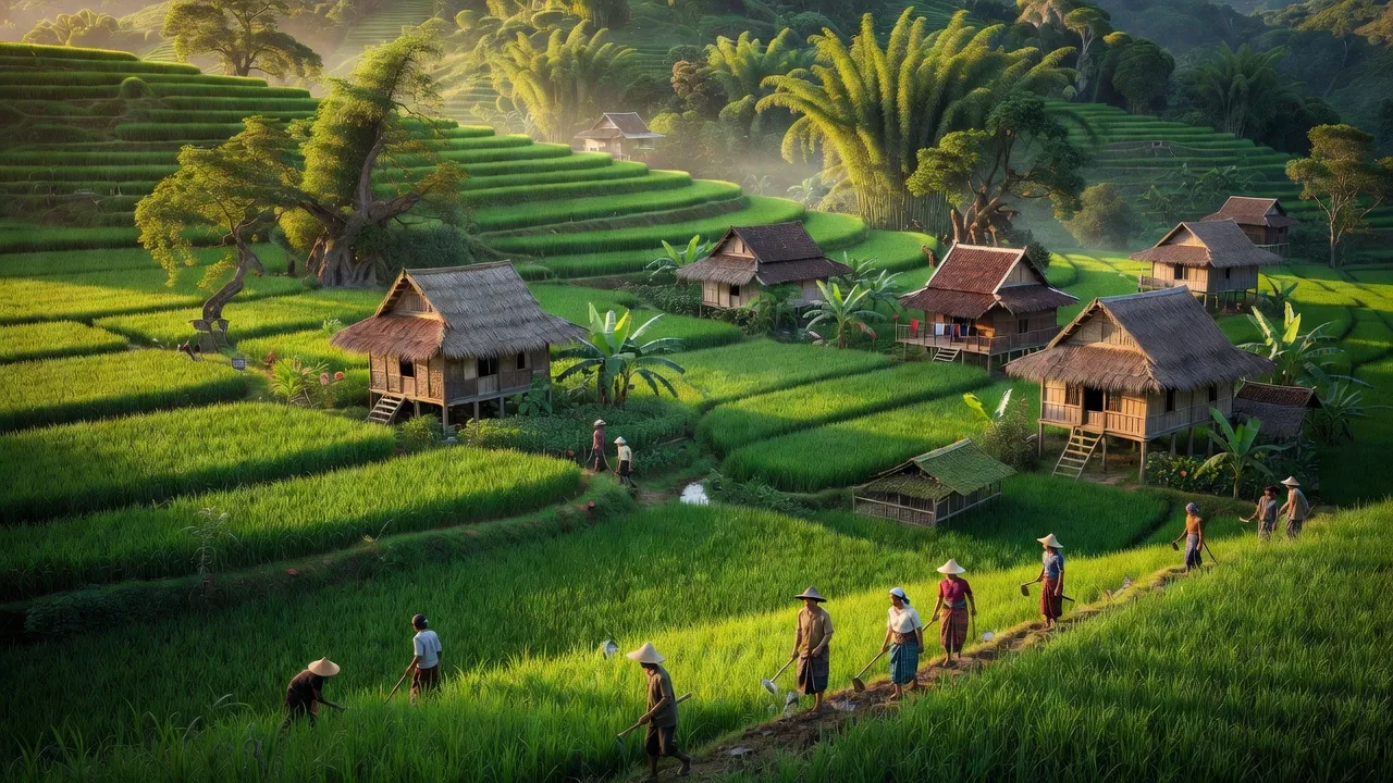 Cảnh đẹp xã Núi Tô, huyện Tri Tôn, An Giang với đồi núi, nông dân và nhà Khmer.