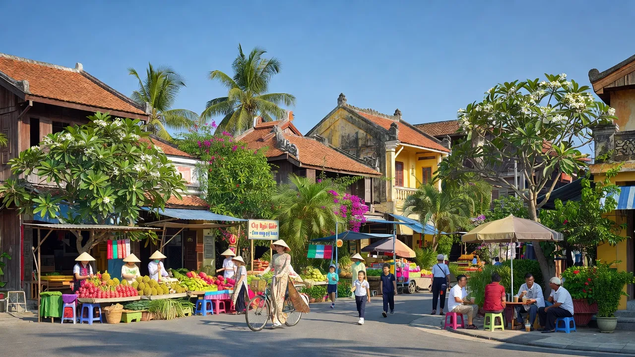 Thị trấn Ngãi Giao, huyện Châu Đức, Bà Rịa - Vũng Tàu, cảnh vật xanh mát và kiến trúc truyền thống.