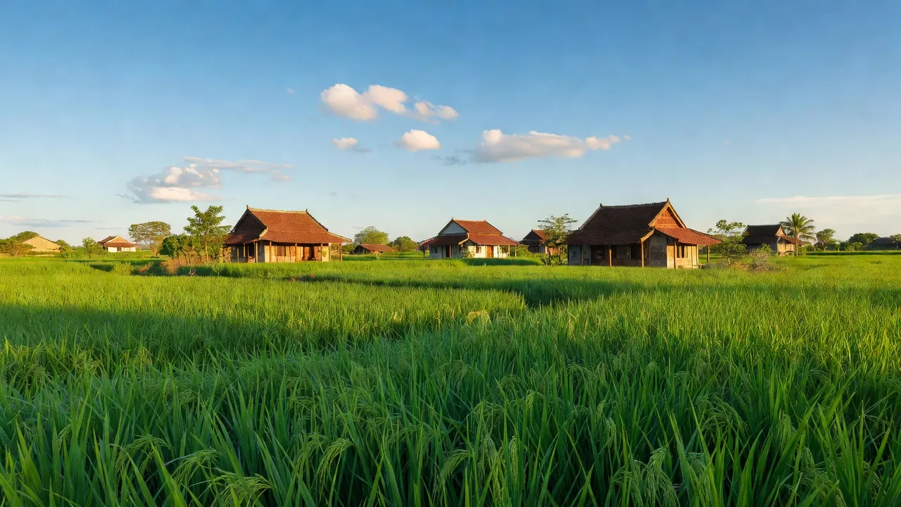 Khung cảnh nông thôn yên bình ở xã Xuân Sơn, huyện Châu Đức, tỉnh Bà Rịa - Vũng Tàu.