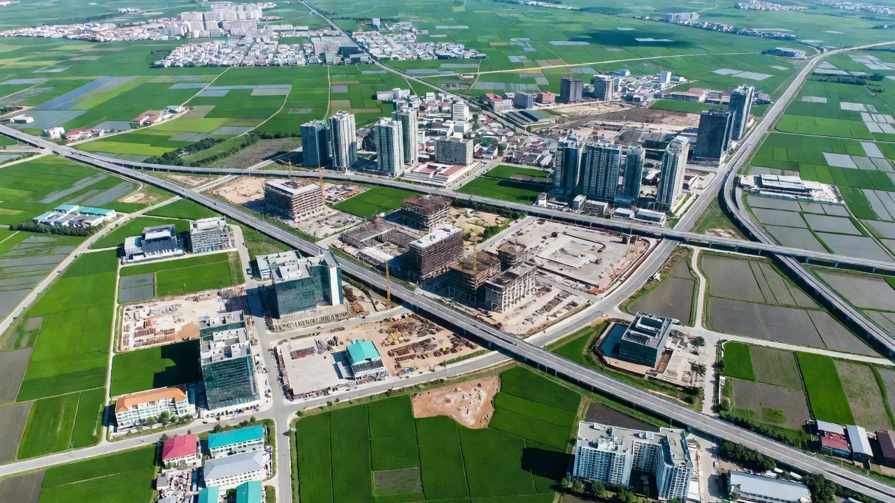 Khung cảnh Hắc Dịch, Phú Mỹ, Bà Rịa - Vũng Tàu với quy hoạch đô thị đang phát triển.