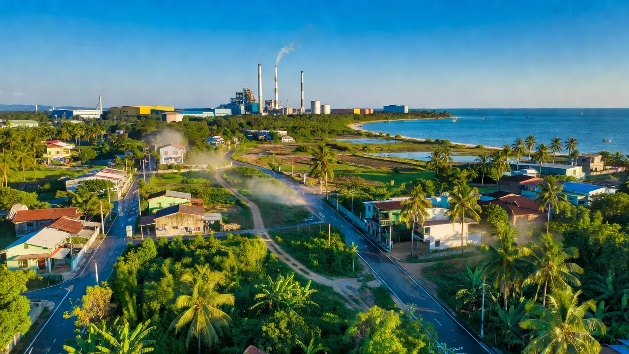 Xã Tóc Tiên, Thành phố Phú Mỹ, Bà Rịa - Vũng Tàu, cảnh quan thiên nhiên xanh mát, kết nối công nghiệp.