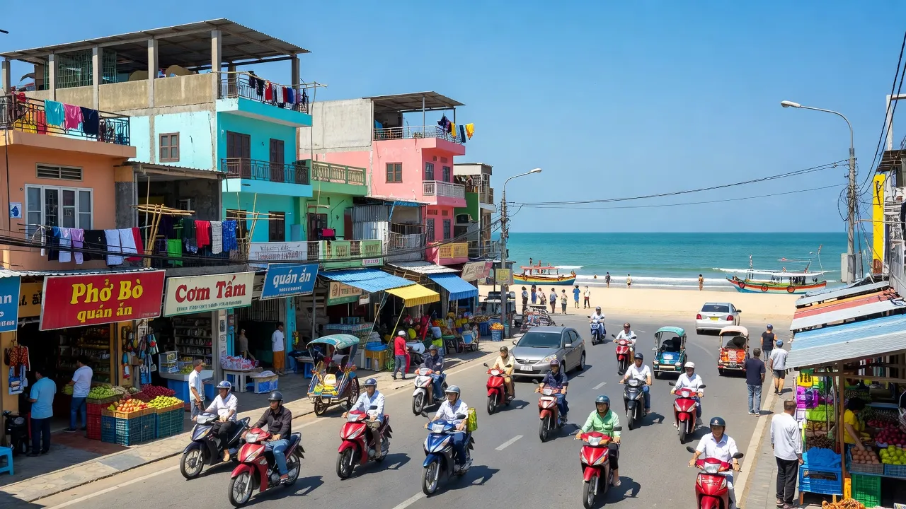 Phường 3, Thành phố Vũng Tàu, với cảnh quan đô thị và hoạt động nhộn nhịp của người dân.