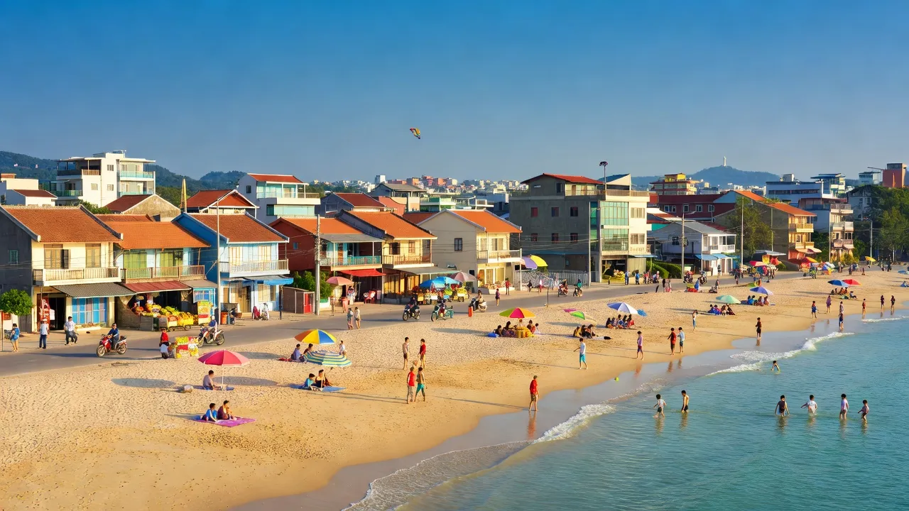 Khung cảnh đẹp tại Phường Thắng Nhất, Vũng Tàu với bờ biển, kiến trúc và cuộc sống nhộn nhịp.