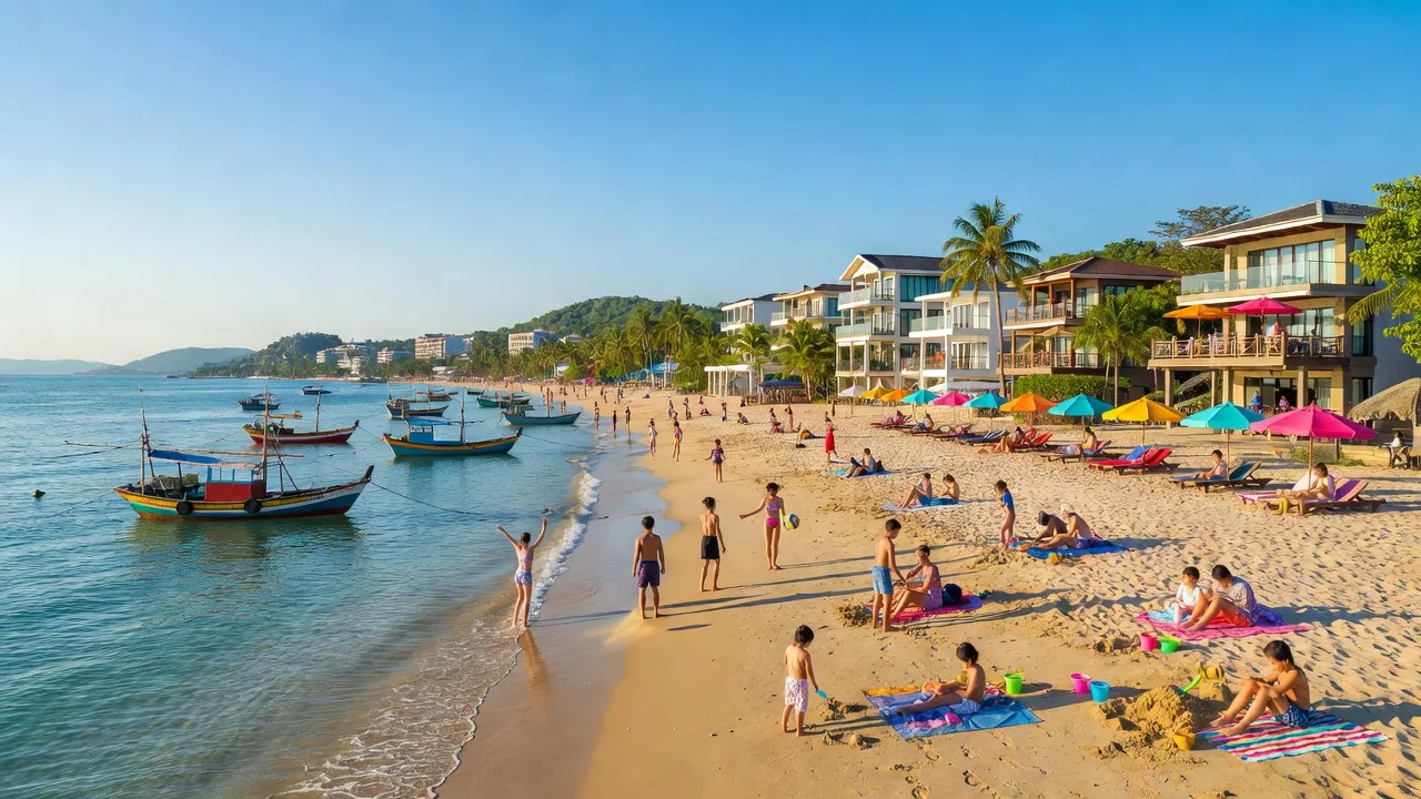 Bà Rịa - Vũng Tàu province coastline, beach resorts, relaxing atmosphere, beautiful landscape.