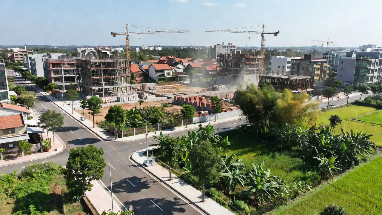 Cảnh đẹp phường Hồng Thái, Thị Xã Việt Yên, Bắc Giang với hạ tầng đang phát triển.