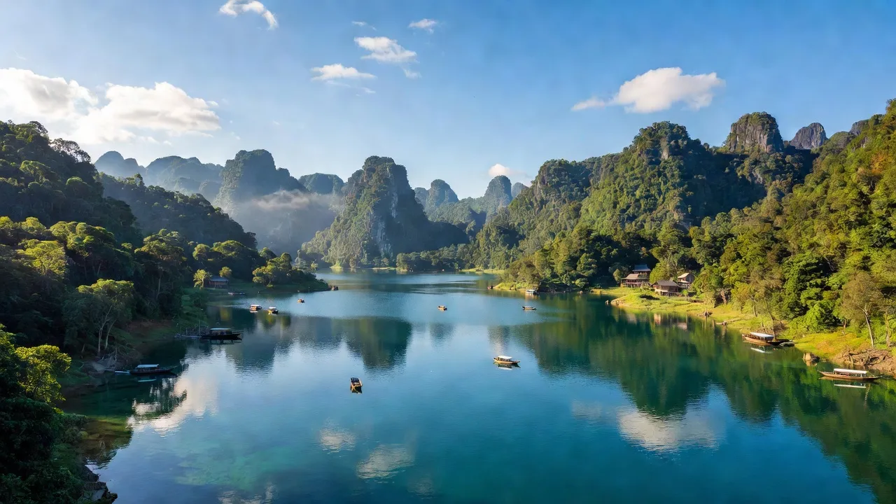 Hồ Ba Bể, huyện Ba Bể, Bắc Kạn – thiên nhiên tươi đẹp và du lịch sinh thái nổi bật.