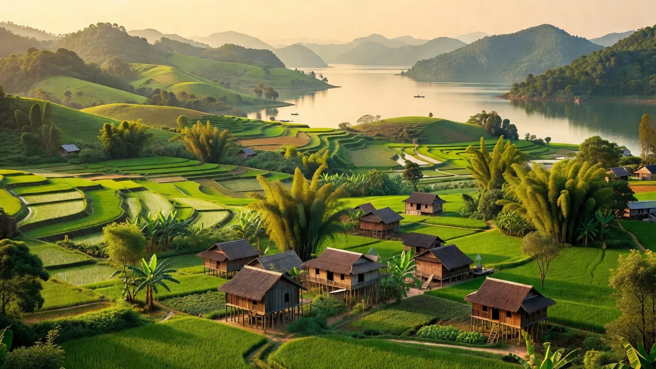 Cảnh sắc Xã Nam Mẫu, huyện Ba Bể, tỉnh Bắc Kạn với Hồ Ba Bể và thiên nhiên tươi đẹp.