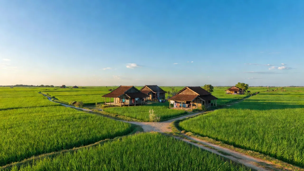 Cảnh nông thôn xanh tươi tại xã Minh Diệu, huyện Hòa Bình, tỉnh Bạc Liêu, thể hiện vẻ đẹp Việt Nam.