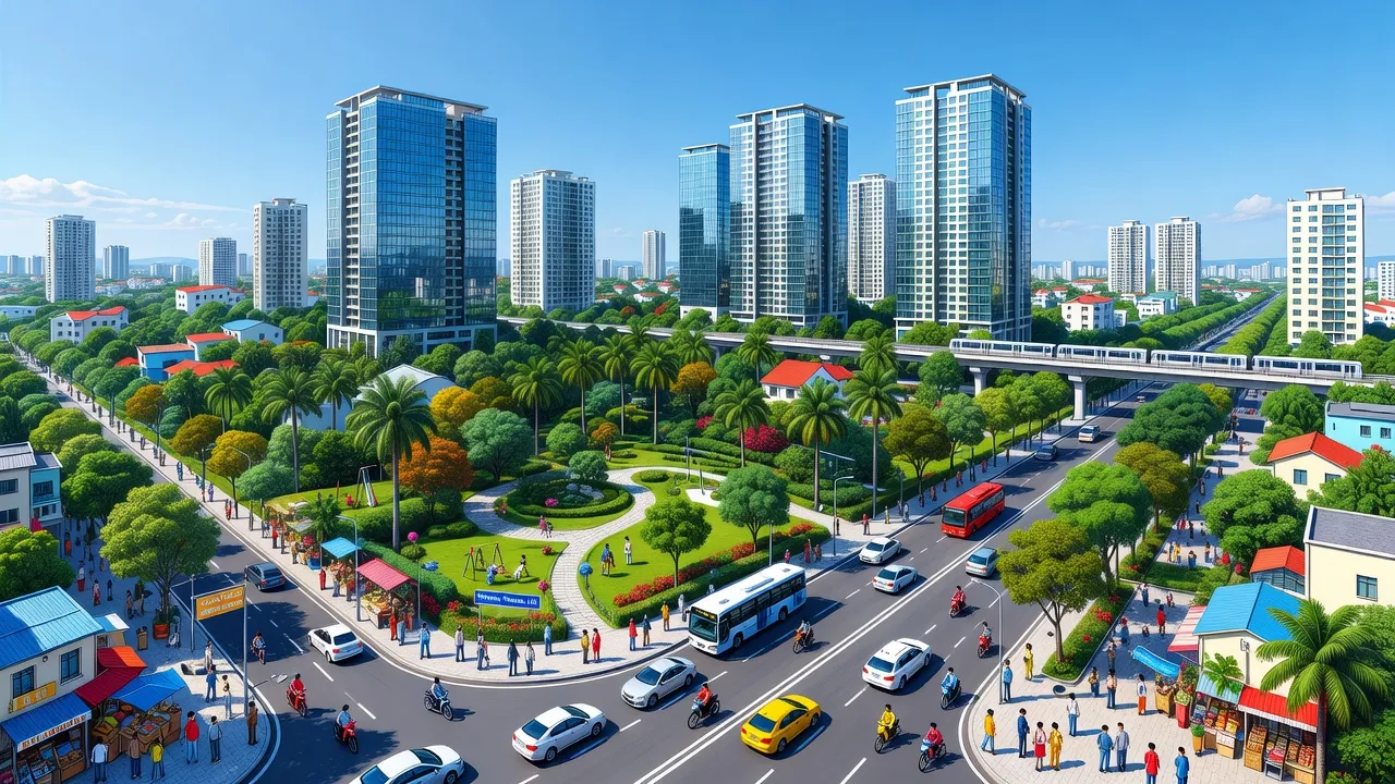 Phường Phương Liễu, Quế Võ, Bắc Ninh với phát triển đô thị hiện đại và giao thông thuận lợi.