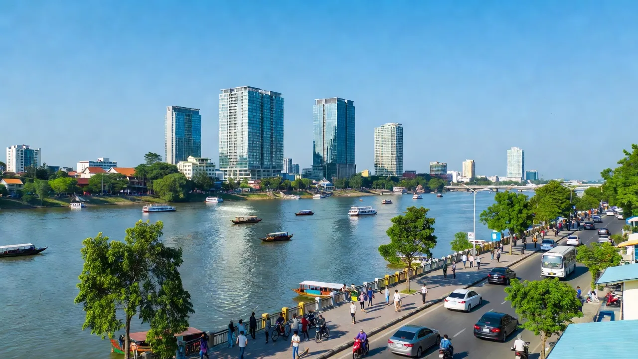 Thành phố Bến Tre với cảnh quan sông Cửu Long và cây xanh tươi tốt, thể hiện sự phát triển của tỉnh.