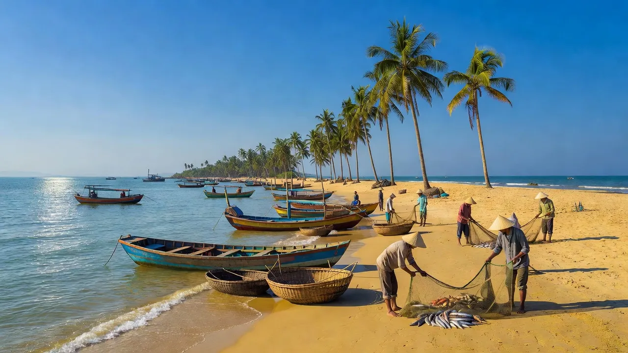 Cát Chánh, Phù Cát, Bình Định: Bãi biển, thuyền đánh cá, phong cảnh ven biển hấp dẫn.