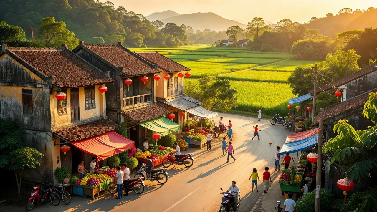 Thị trấn Bình Dương, Huyện Phù Mỹ, Tỉnh Bình Định với kiến trúc và cuộc sống cộng đồng phong phú.