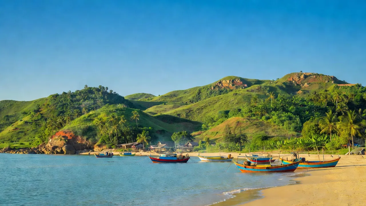 Quang cảnh tỉnh Bình Định với bờ biển đẹp và thuyền đánh cá truyền thống.