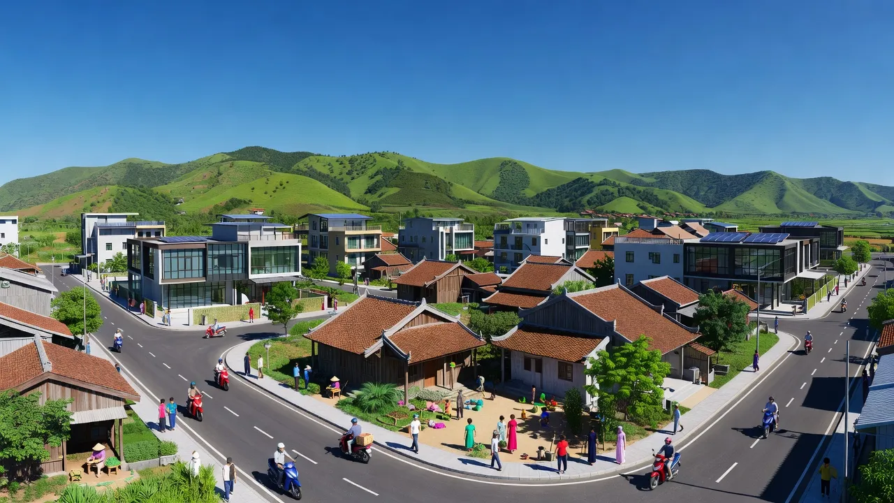 Bắc Tân Uyên, Bình Dương landscape showcasing urbanization and vibrant community life.