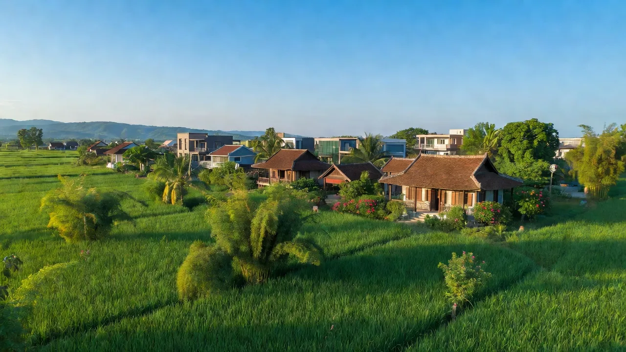 Khung cảnh yên bình tại Phường Hòa Lợi, Thành phố Bến Cát, tỉnh Bình Dương với thiên nhiên tươi đẹp.