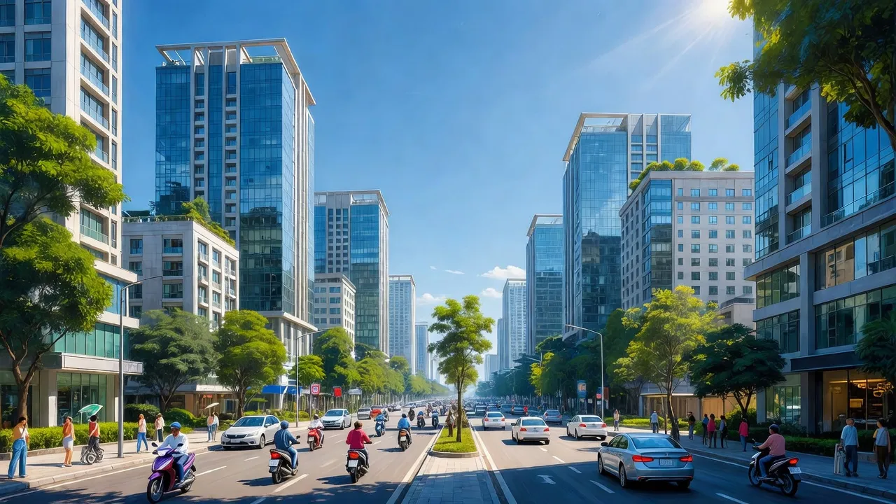 Phường Tân Đông Hiệp, Thành phố Dĩ An, nơi có hạ tầng phát triển và không khí đô thị sôi động.