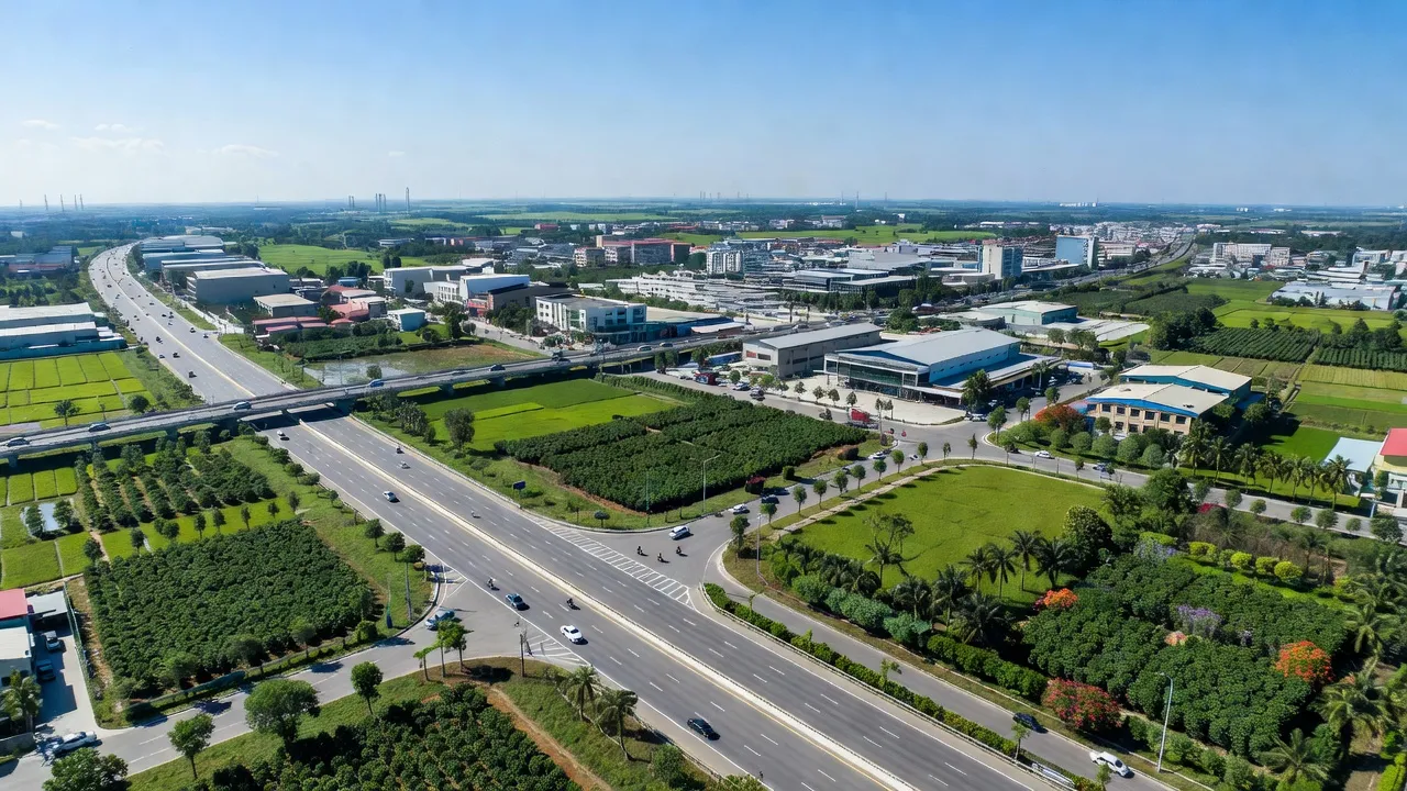 Phường Phú Chánh, Tân Uyên, Bình Dương, với cơ sở hạ tầng và thiên nhiên đẹp mắt.