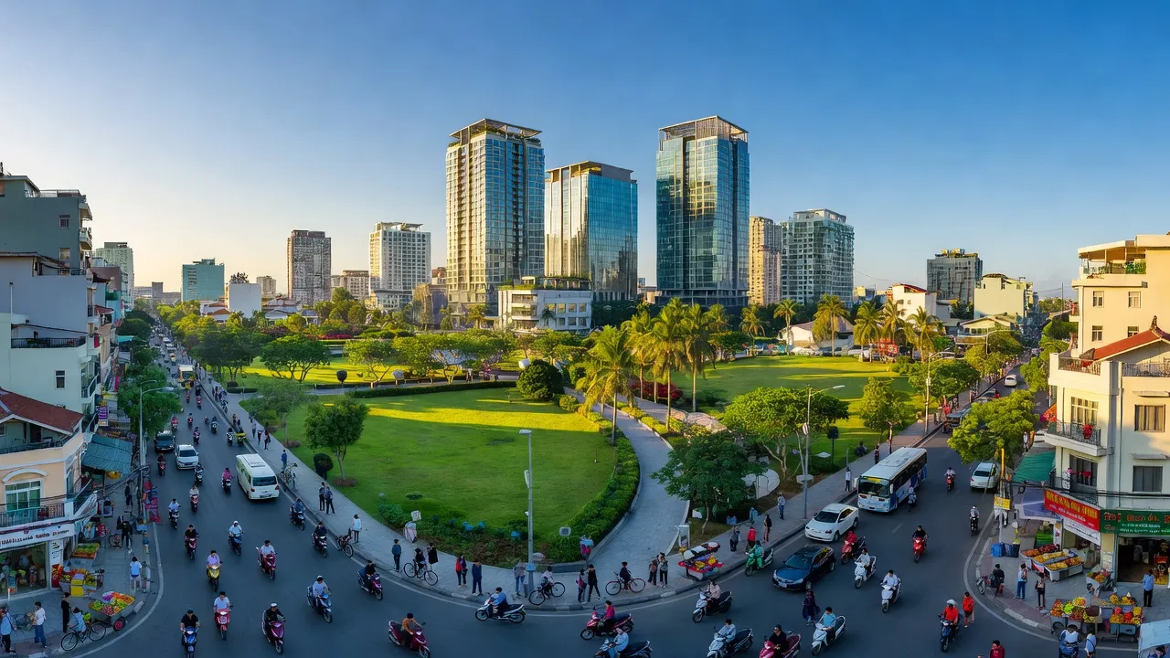 Phường An Thạnh, Thành phố Thuận An, Bình Dương, nơi phố phường sôi động và không gian xanh.