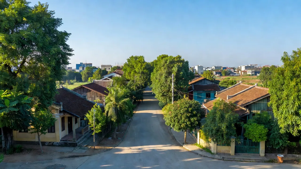 Khung cảnh Thị trấn Đức Phong, huyện Bù Đăng, tỉnh Bình Phước, với sự phát triển đô thị và thiên nhiên hòa hợp.