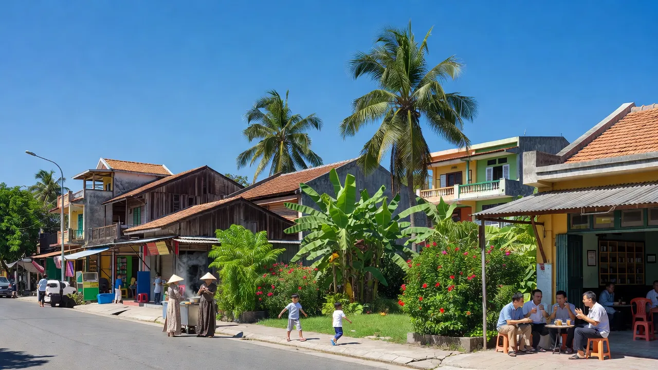 Phường Long Thủy, Thị xã Phước Long, Bình Phước, khung cảnh xanh tươi, đời sống cộng đồng sôi động.