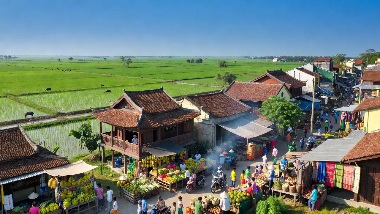 Thị trấn Chợ Lầu, huyện Bắc Bình, tỉnh Bình Thuận với khung cảnh tươi đẹp và văn hóa địa phương.