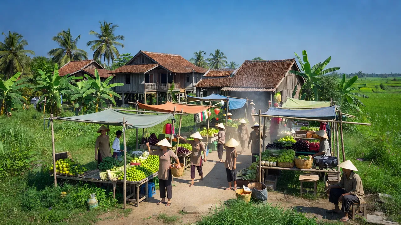 Thị trấn Võ Xu, huyện Đức Linh với kiến trúc truyền thống và không gian xanh tươi, Bình Thuận.