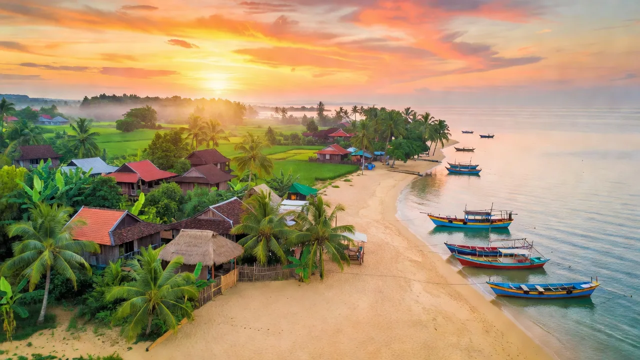 Thị trấn Liên Hương, huyện Tuy Phong, tỉnh Bình Thuận, biển Đông, tàu cá, bãi biển cát.