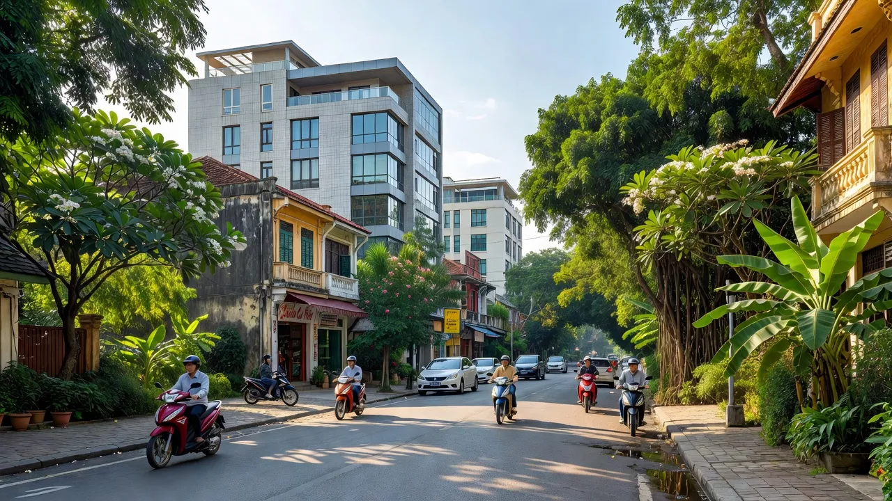 Phường Bùi Hữu Nghĩa, Quận Bình Thuỷ, Cần Thơ với đô thị hóa, đường phố và cây xanh.