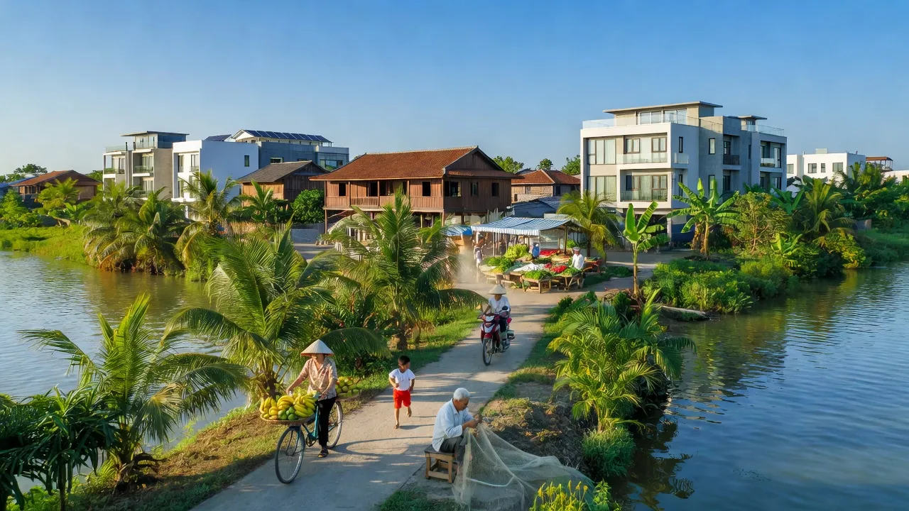 Cảnh quan phường Long Hòa, quận Bình Thủy, Cần Thơ với cuộc sống sinh động và thiên nhiên tươi đẹp.