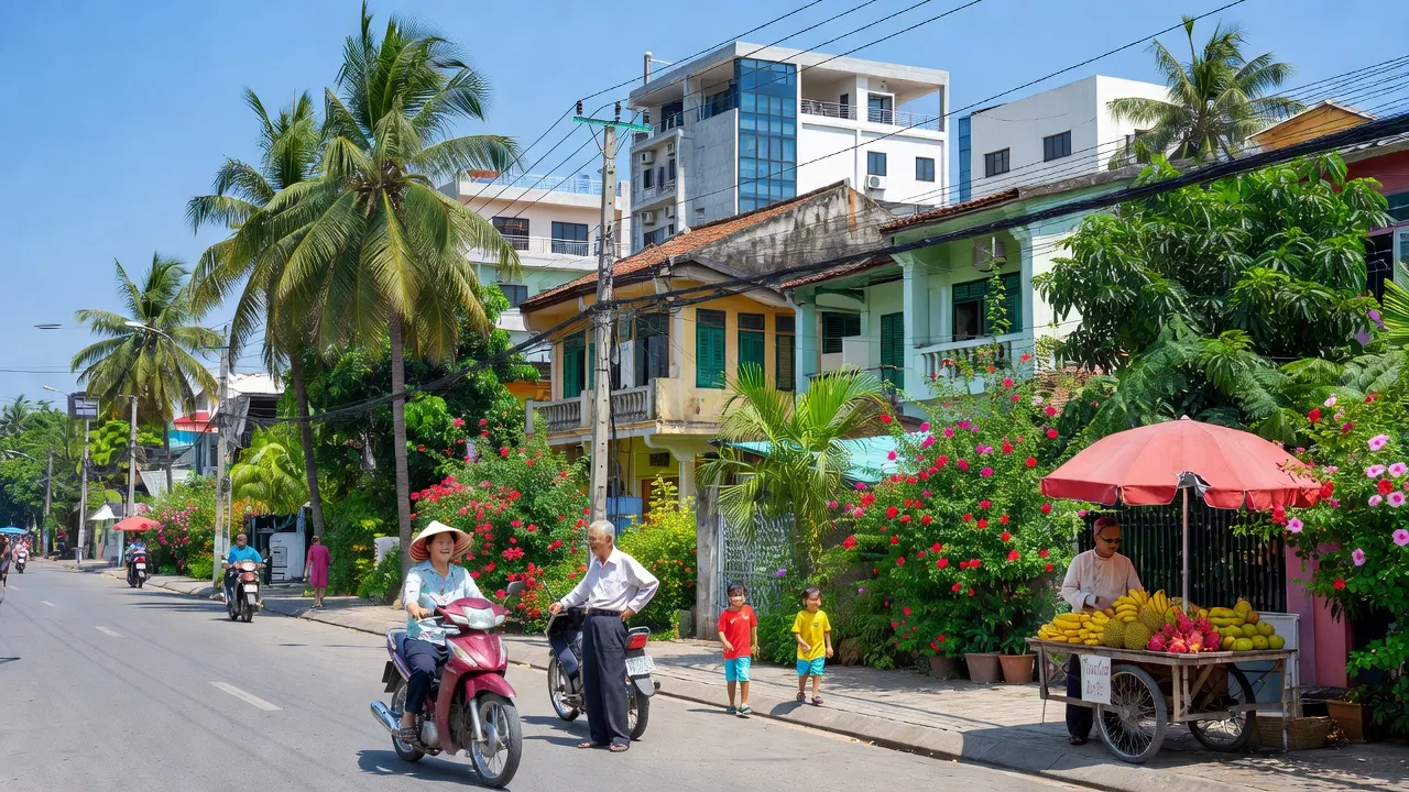 Phường Lê Bình, Quận Cái Răng, Cần Thơ, đường phố, nhà cửa, cuộc sống cộng đồng, cây xanh.