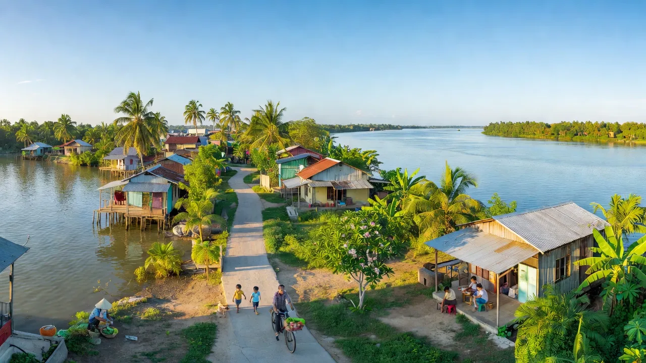 Phường Trung Kiên, Quận Thốt Nốt, Cần Thơ, khu dân cư yên tĩnh bên sông Hậu và Quốc lộ 91.