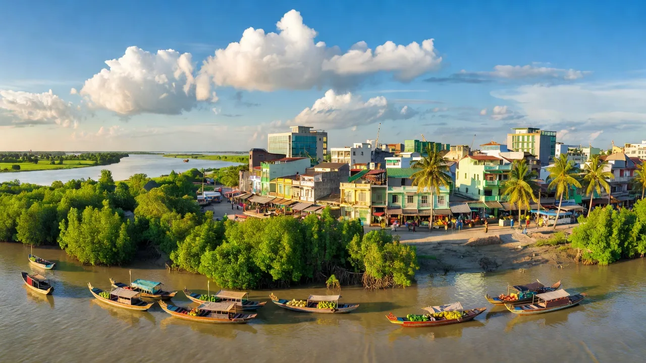 Thành phố Cần Thơ với dòng sông, cây xanh, và cuộc sống năng động của miền Tây.