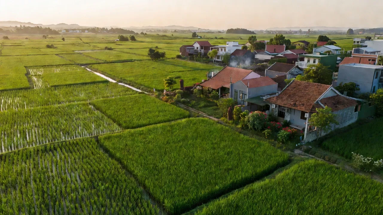Cảnh đẹp Xã Hòa Châu, Huyện Hòa Vang, Đà Nẵng, hòa quyện giữa đô thị và nông nghiệp.