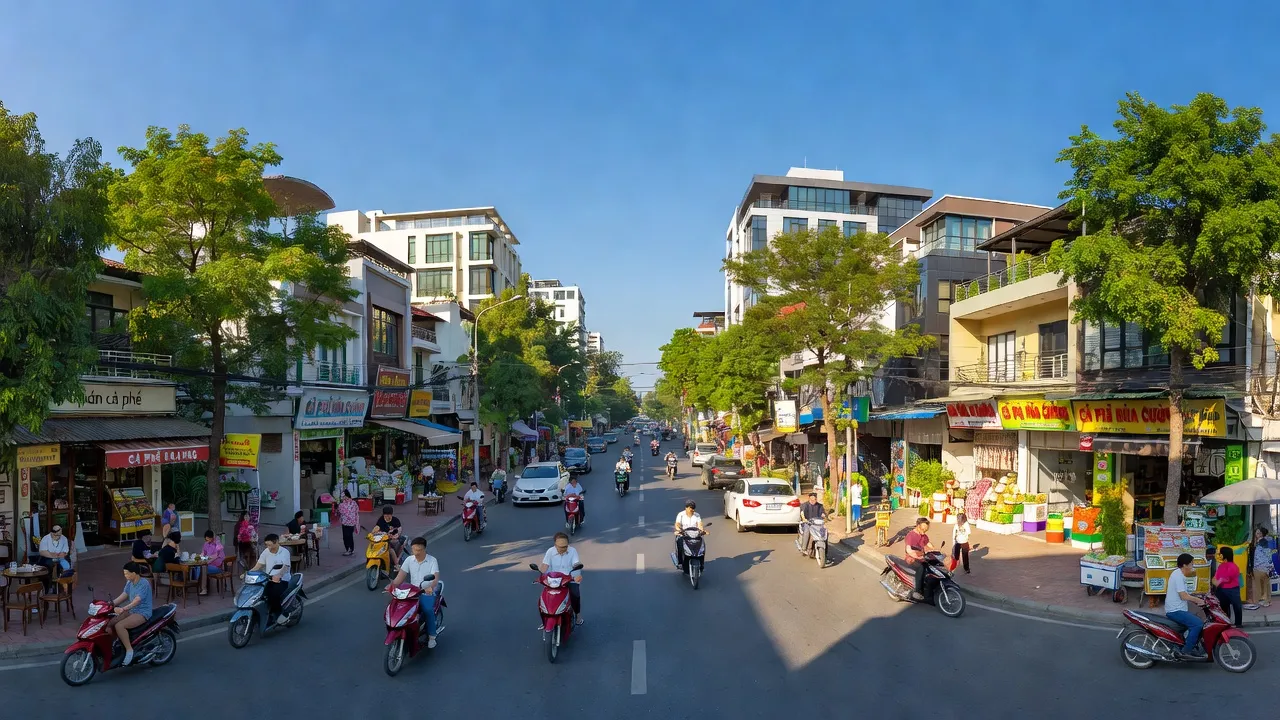 Phường Hòa Cường Nam, Đà Nẵng với không gian sống nhộn nhịp và bầu không khí trong lành.
