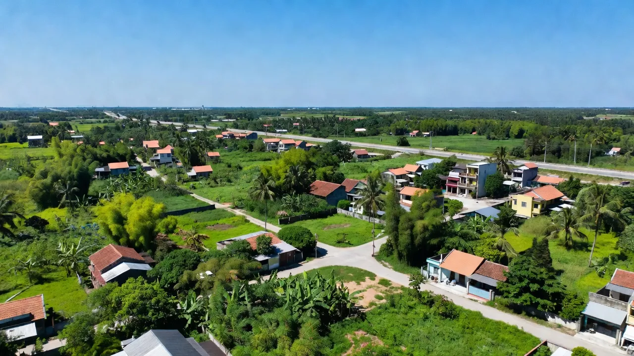 Cảnh quan Phường Hòa Hiệp Nam, Quận Liên Chiểu, Đà Nẵng, với cây xanh và kiến trúc địa phương.