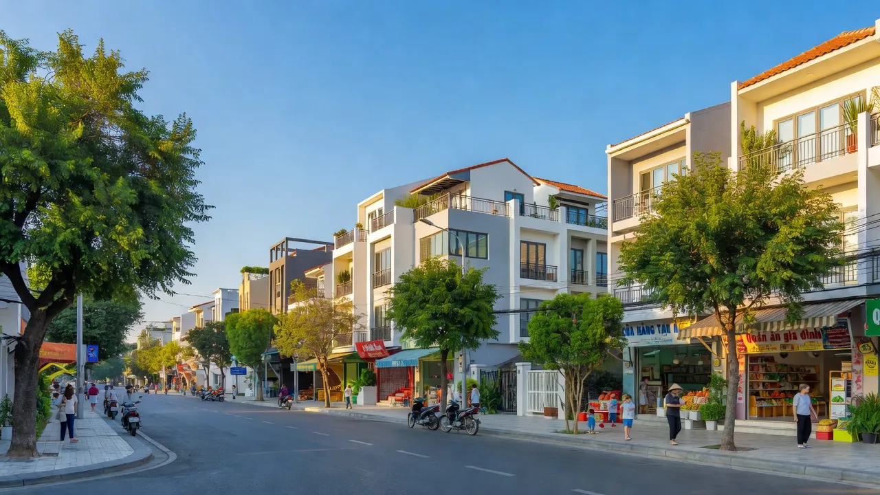 Phường An Khê, Quận Thanh Khê, Đà Nẵng với những con đường đẹp và không gian sống năng động.