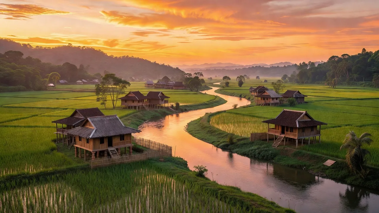 Khung cảnh huyện Buôn Đôn, Đắk Lắk với thiên nhiên xanh tươi và văn hóa đa dân tộc.