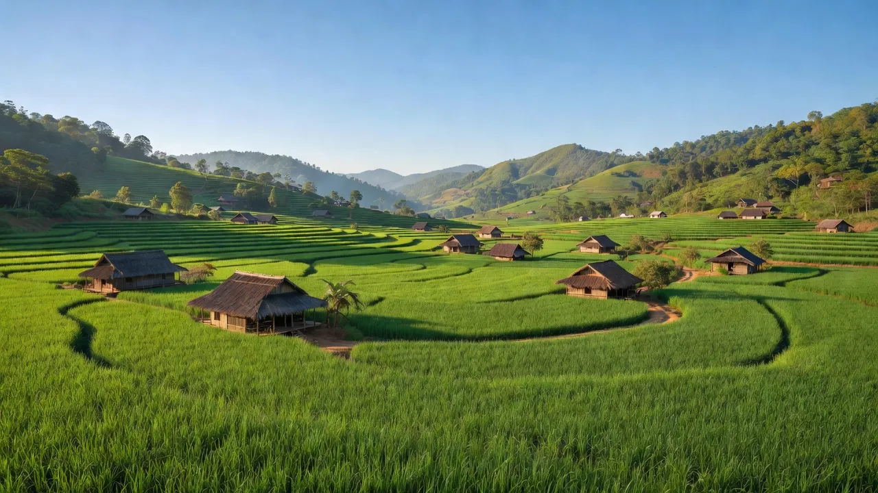 Cảnh đẹp Xã Cư A Mung, huyện Ea H'leo, tỉnh Đắk Lắk với thiên nhiên hữu tình.