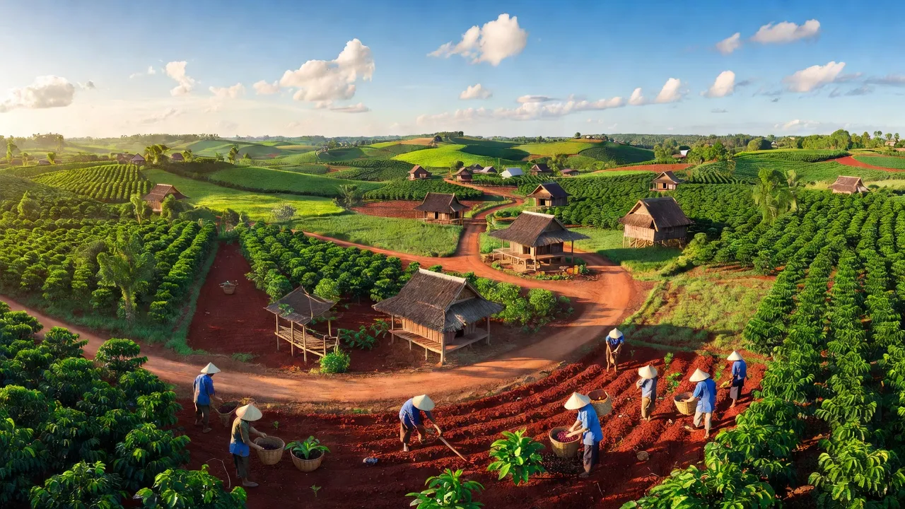 Cảnh đẹp huyện Đắk R'Lấp, Đắk Nông, đất đỏ bazan, nông nghiệp, giao thương, kết nối vùng Tây Nguyên.