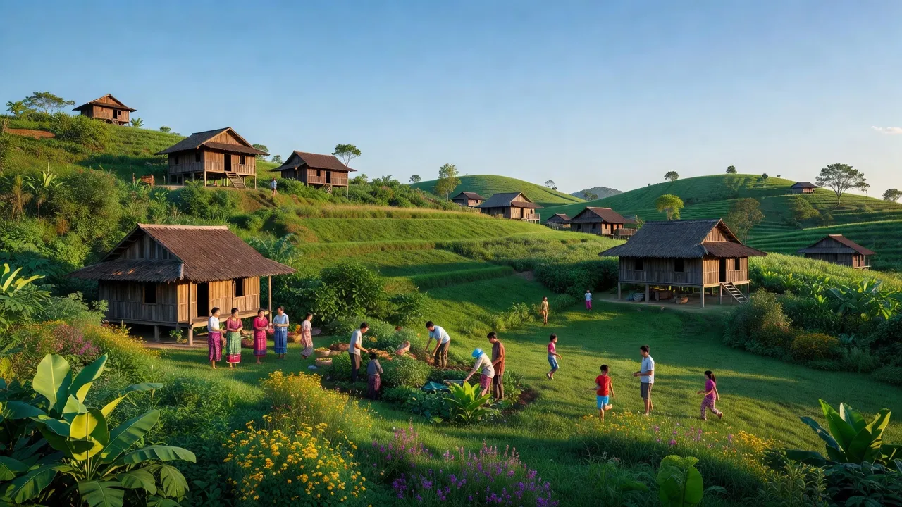 Nét đẹp thiên nhiên xã Nam Bình, huyện Đắk Song, tỉnh Đắk Nông, hoạt động cộng đồng và cảnh quan tươi đẹp.