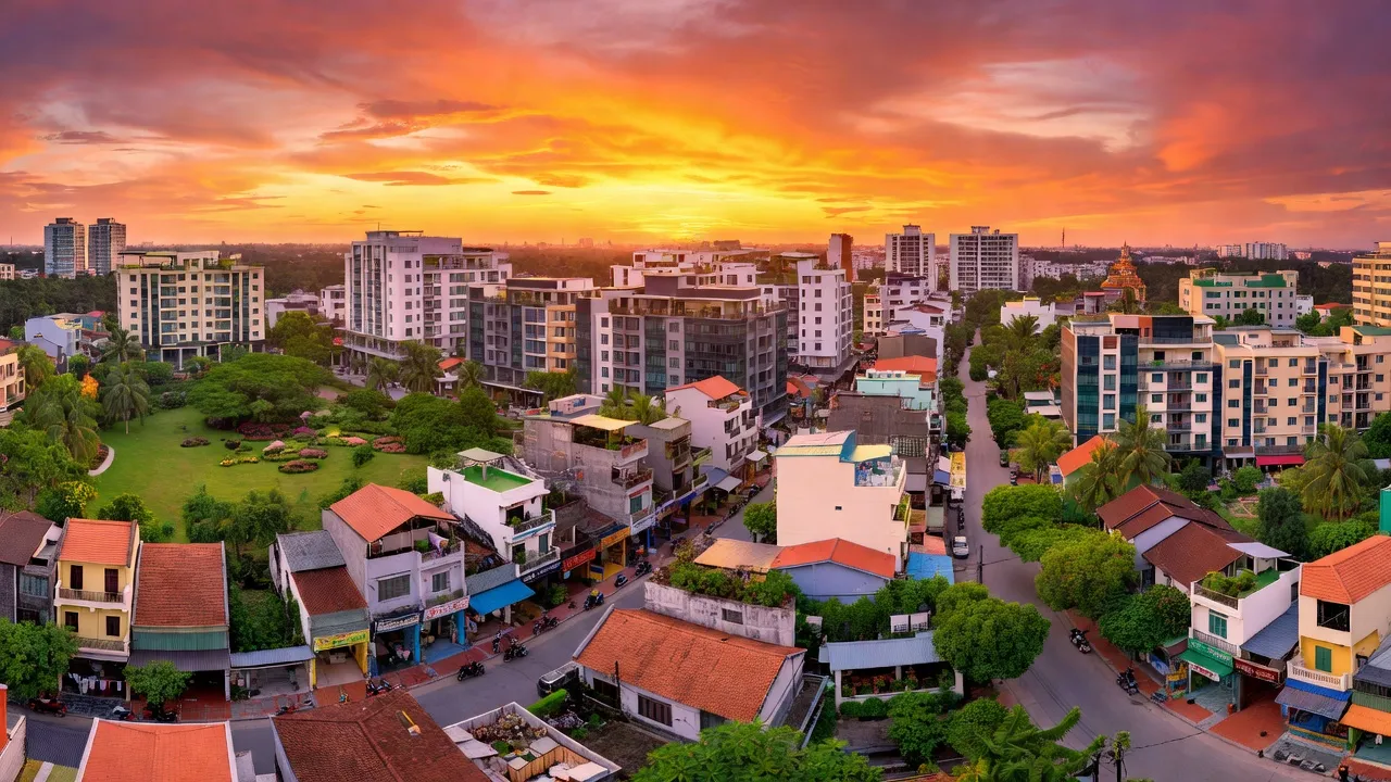 Khung cảnh yên bình ở phường Bửu Long, thành phố Biên Hòa với công viên xanh.