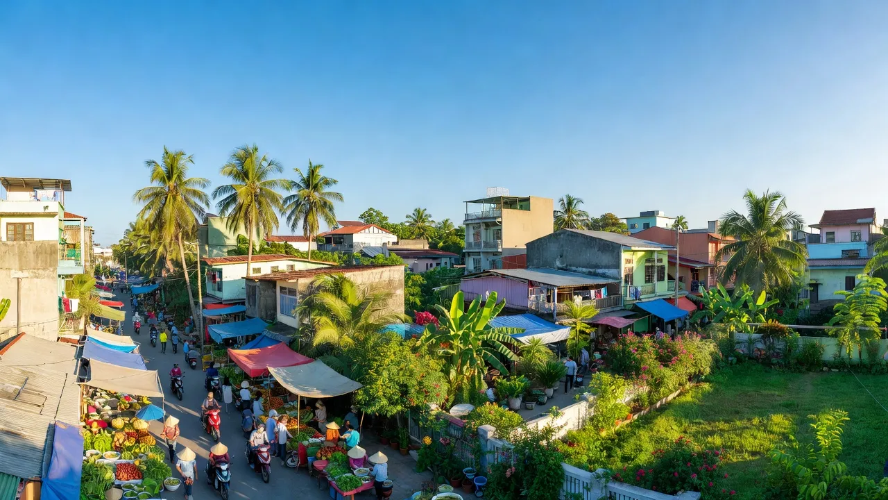 Trảng Dài, Biên Hòa, Đồng Nai, urban life, residential areas, local markets, greenery