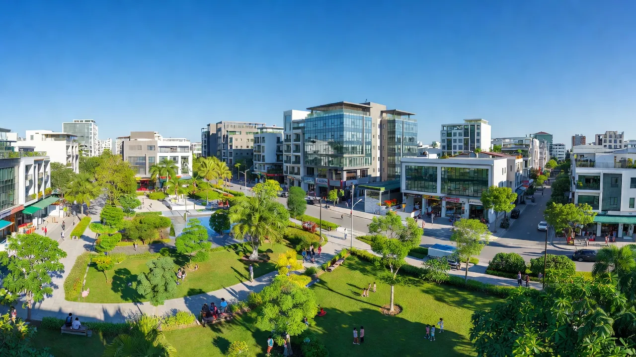 Phường Xuân Bình, Long Khánh, Đồng Nai with modern architecture and green spaces highlights community life.