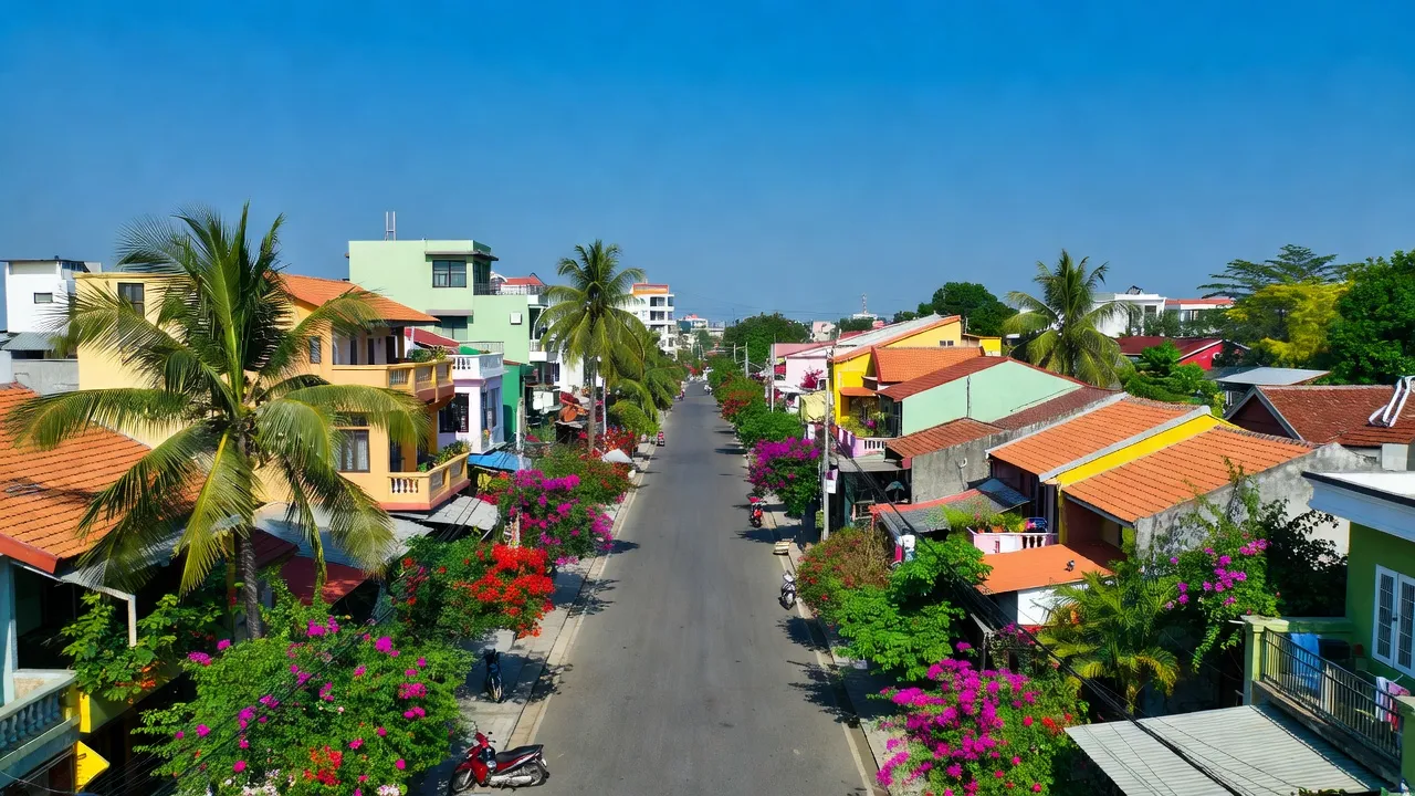 Khung cảnh Phường Xuân Tân, Long Khánh, Đồng Nai với phố phường và thiên nhiên tươi đẹp.
