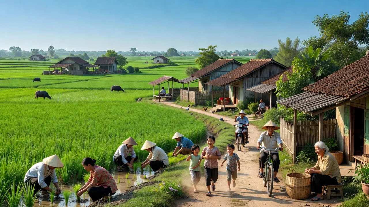 Cảnh đẹp xã Bàu Hàm, huyện Trảng Bom, Đồng Nai với các hoạt động cộng đồng và thiên nhiên xanh tươi.